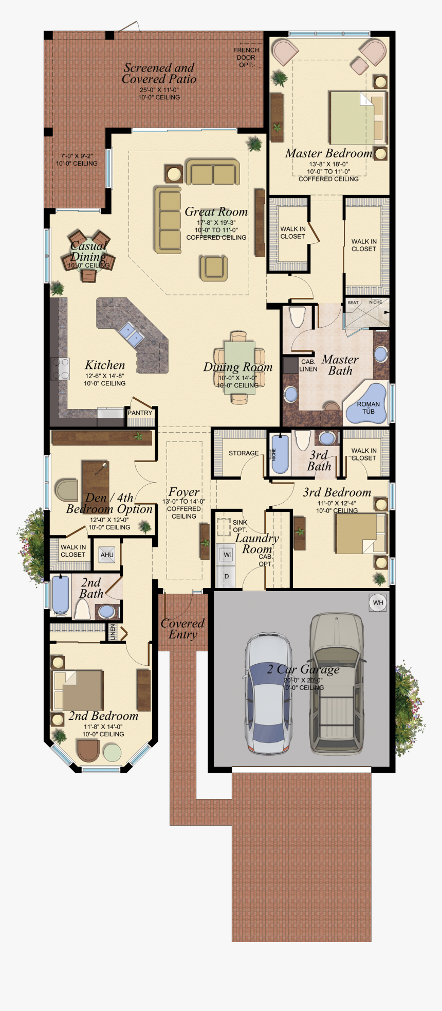 Clip Art Modern House With Pool - Beach House Floor Plans, HD Png Download, Free Download