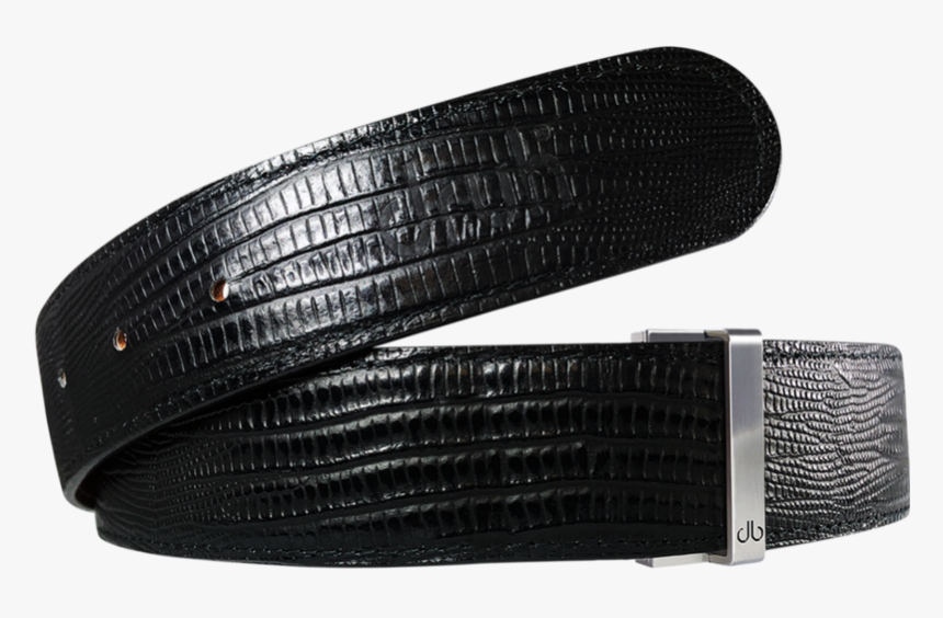 Black Lizard Textured Leather Belt - Belt, HD Png Download, Free Download