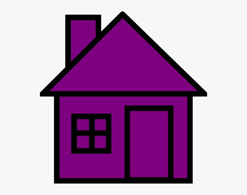 Transparent Nice House Clipart - Purple House Clipart, HD Png Download, Free Download