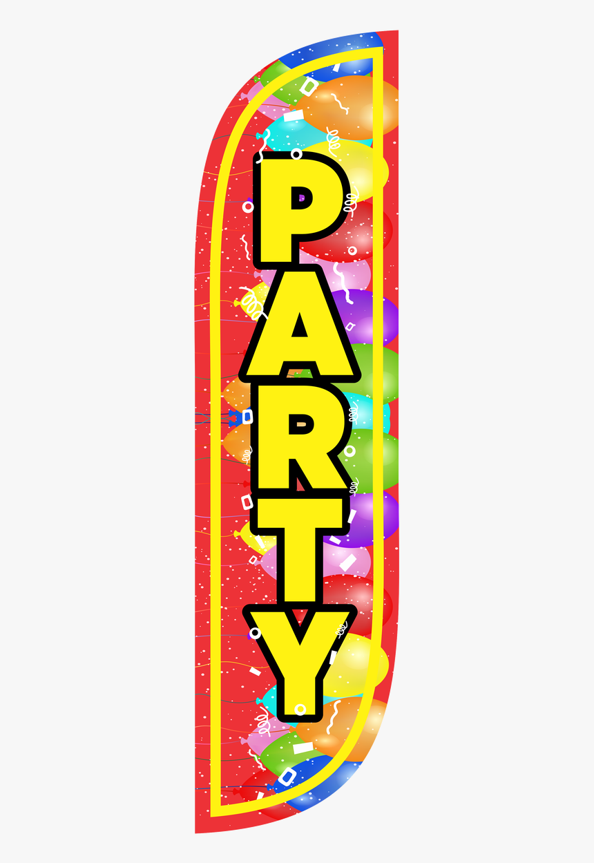 5ft Party Feather Flag Balloons, HD Png Download, Free Download