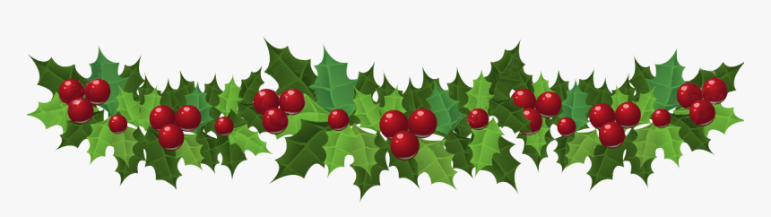 Christmas Holly Garland Clipart, HD Png Download, Free Download