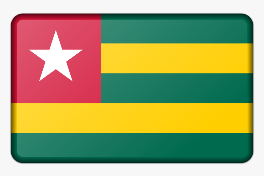 Flag Of Togo Clip Arts - Togo Map With Flag Colour, HD Png Download, Free Download