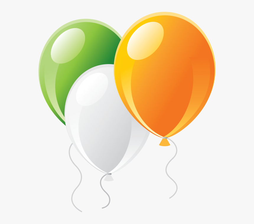 Ballons In Indian Flag Color - Independence Day Balloon Png, Transparent Png, Free Download