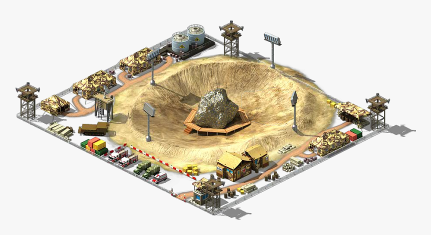 Megapolis Wiki - Meteorite In Crater, HD Png Download, Free Download