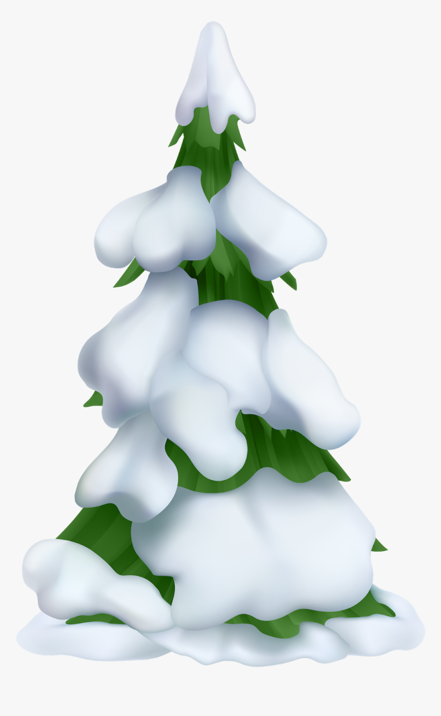 tree covered in snow clipart free