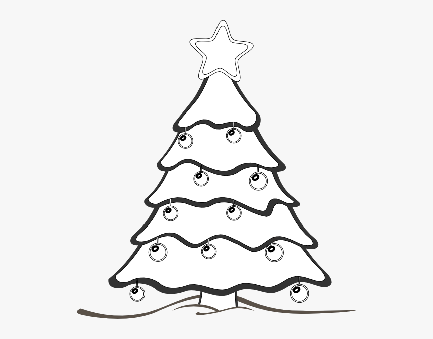 christmas ornament clipart free black and white