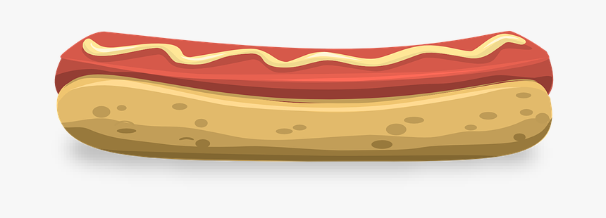 Hot Dog, Hotdog, Sausage, Food, Meat, Lunch, Snack - Horizontal Hot Dog, HD Png Download, Free Download