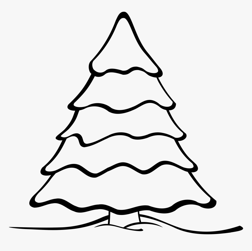Christmas Tree Clipart - Coloring Printable Christmas Tree, HD Png Download, Free Download