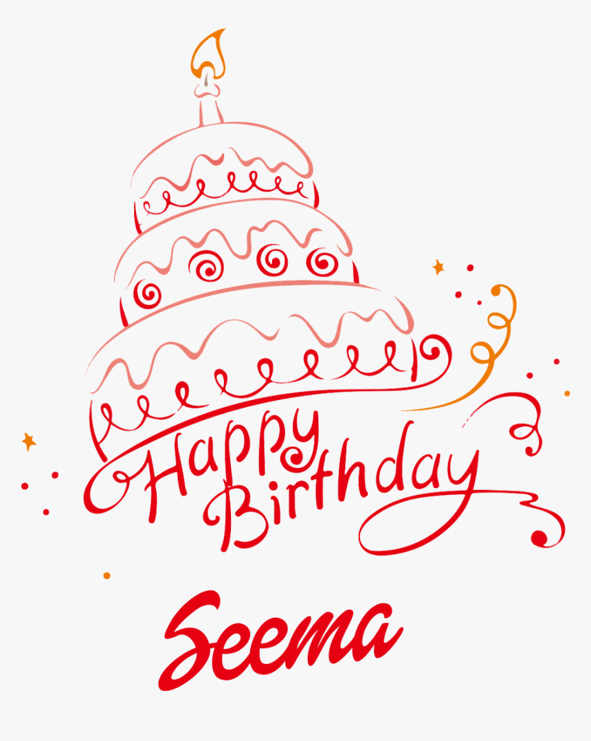 Seema Happy Birthday Vector Cake Name Png - Happy Birthday Bawa Cake, Transparent Png, Free Download