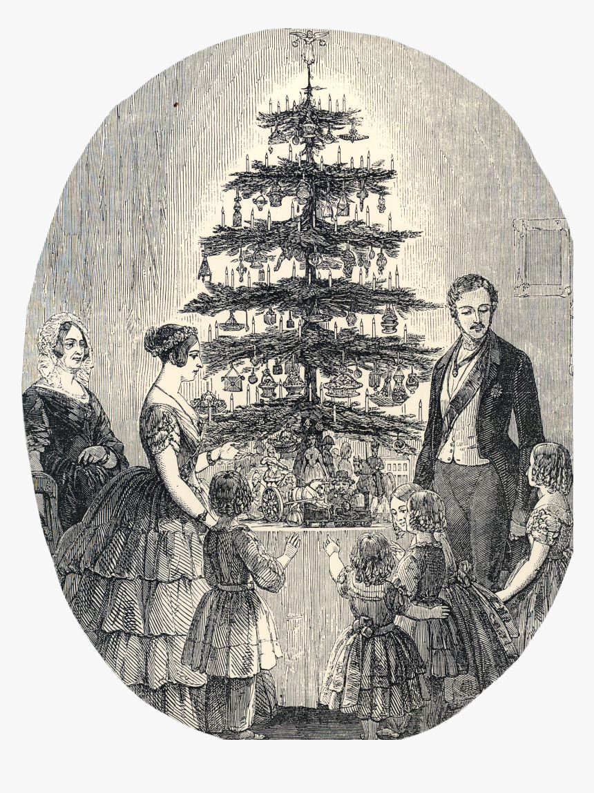 Victoria And Albert Christmas Tree - Queen Victoria And Prince Albert Christmas Tree, HD Png Download, Free Download