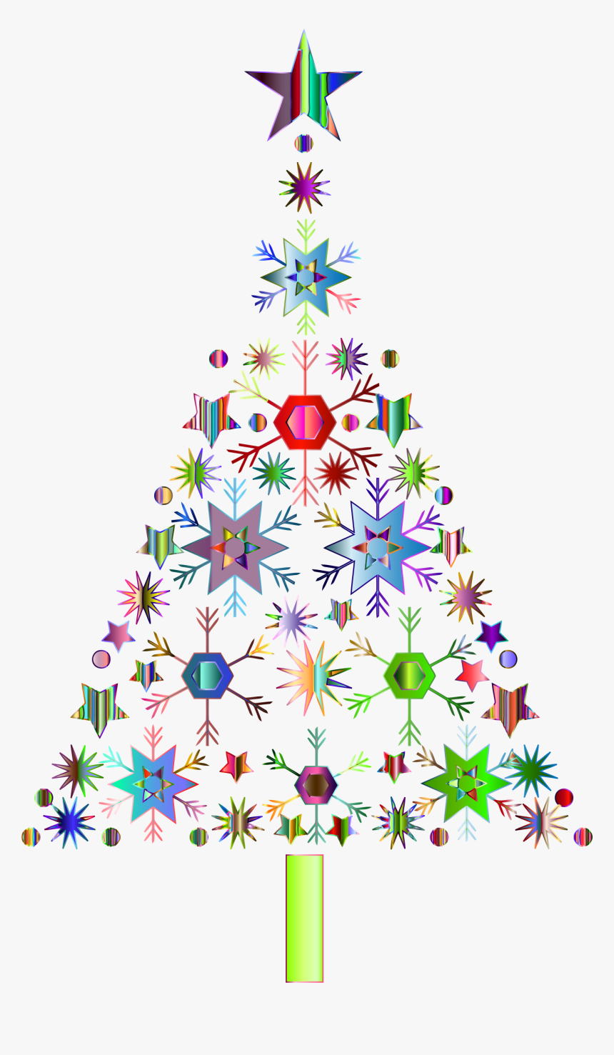 Abstract Snowflake By Karen - Abstract Christmas Tree Clipart, HD Png Download, Free Download