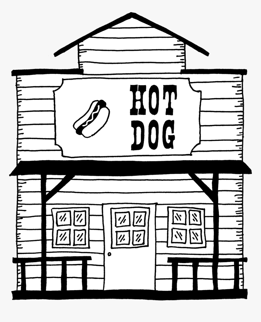 Dirtwater Hotdogstore - Bookstore Clipart Black And White, HD Png Download, Free Download