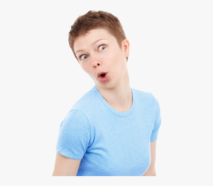 Funny Portrait Of Cute Surprised Woman Png Image - Surprise People Png, Transparent Png, Free Download