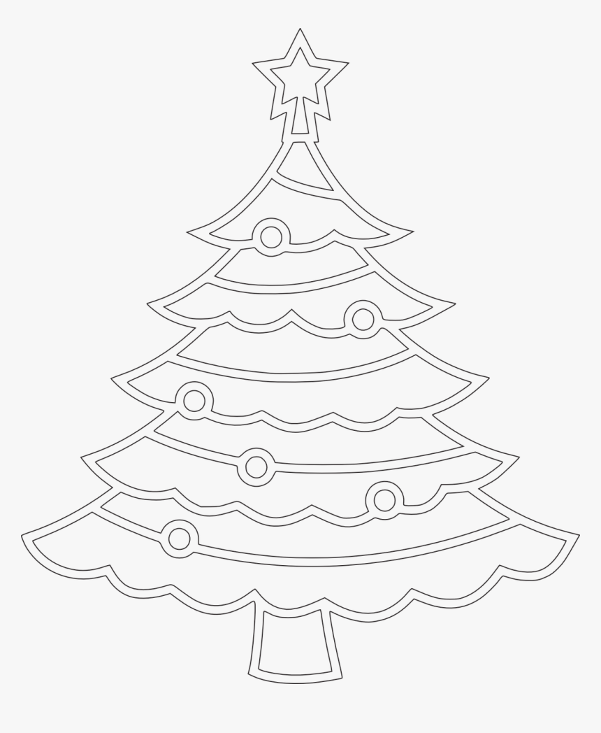 Gambar Sketsa Pohon Natal, HD Png Download, Free Download