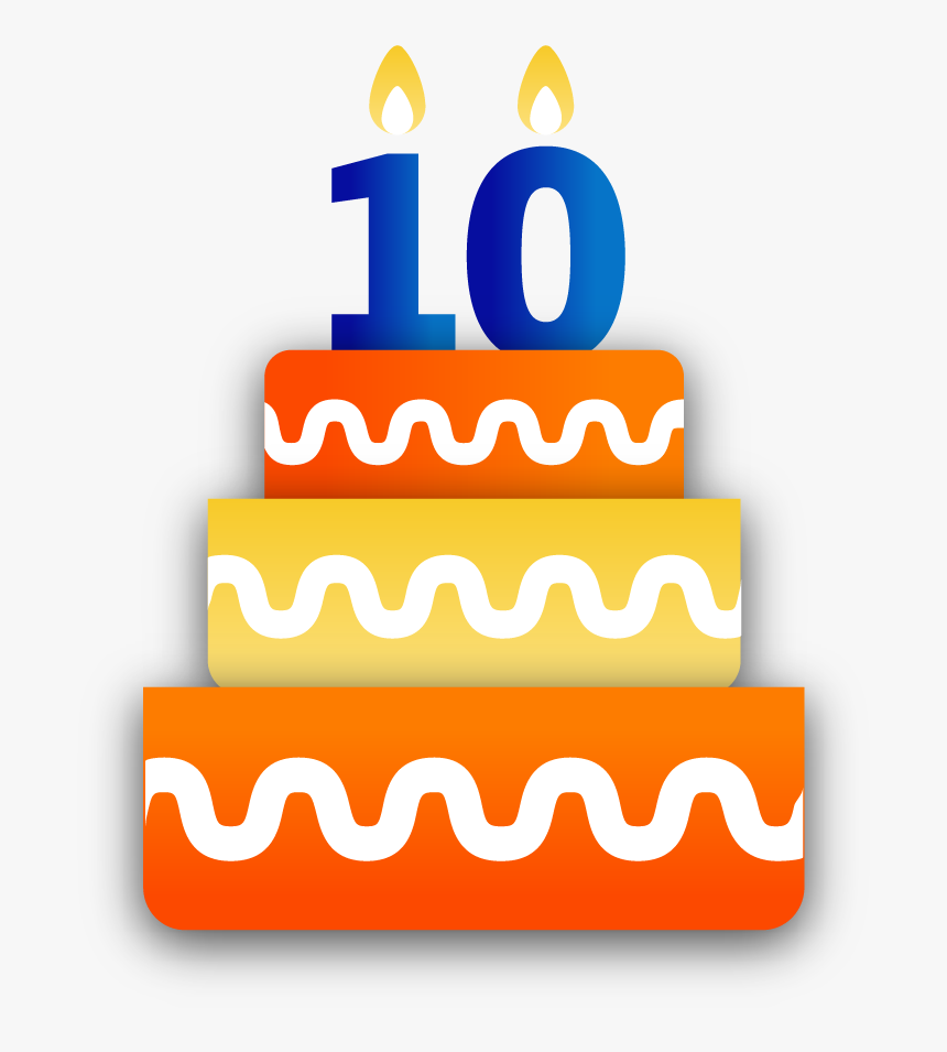 Bbm Anniversary Sticker Birthday Cake - Happy Birthday 10 Gif, HD Png Download, Free Download