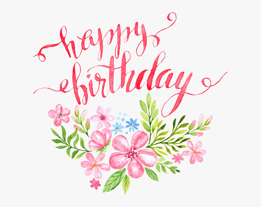 Happy Birthday Sign Flowers, HD Png Download, Free Download