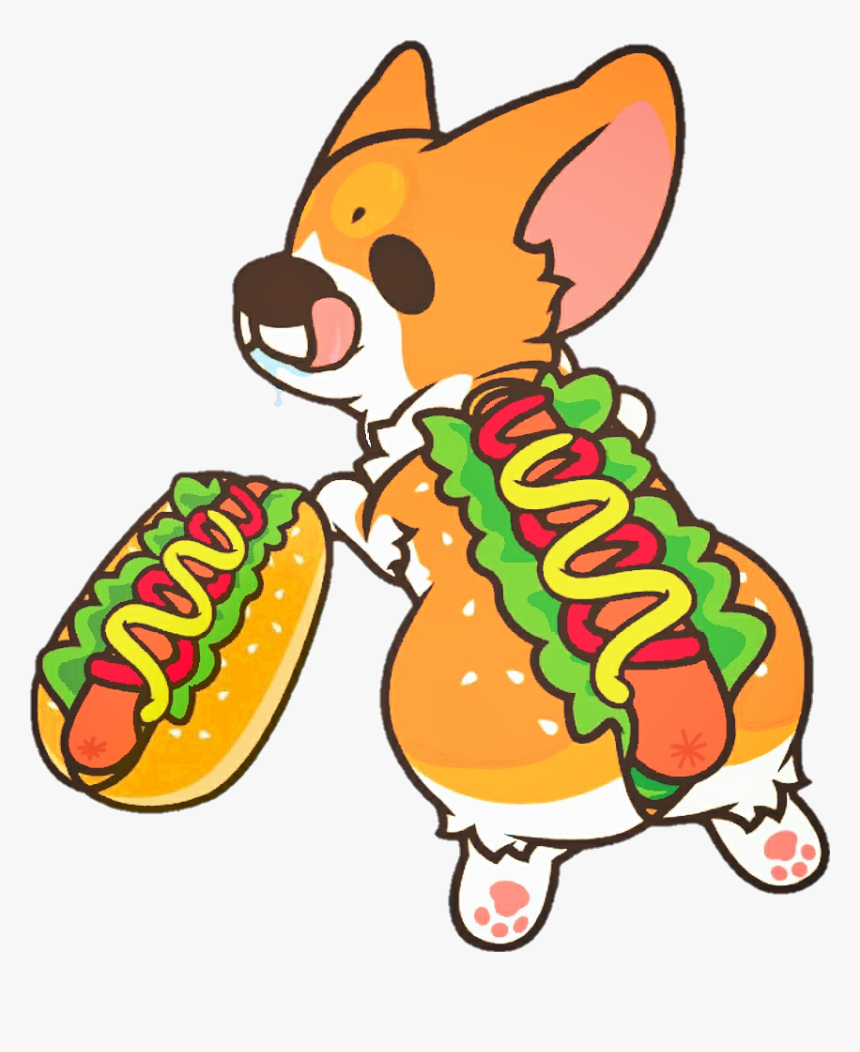 Corgi Cartoon Food, HD Png Download, Free Download