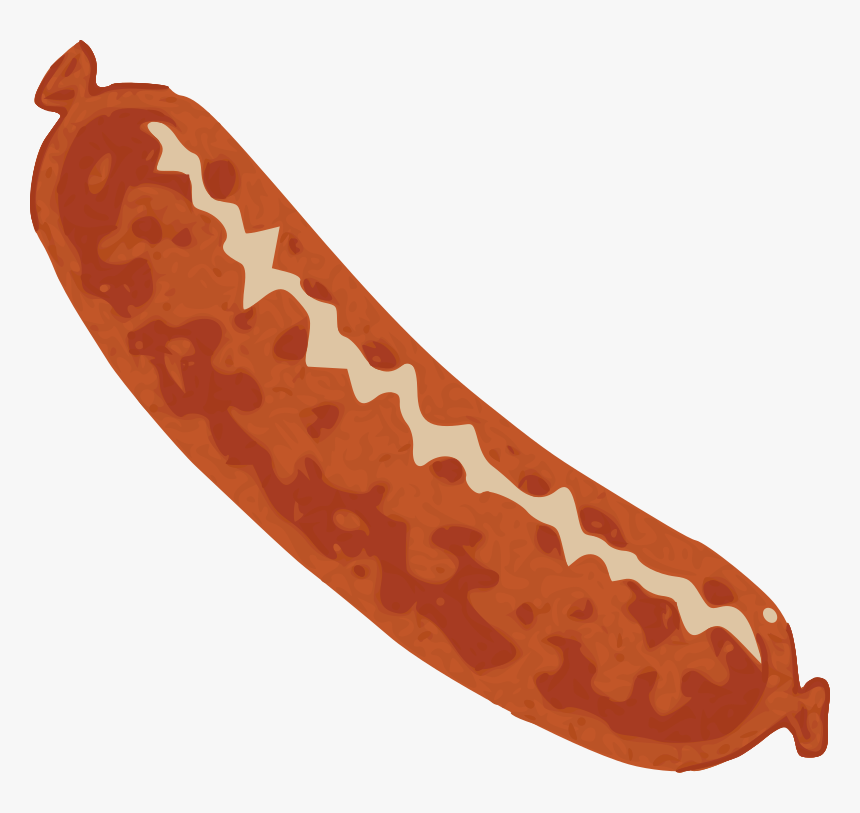 Hot Dog Clipart Free Cartoon - Sausage Clip Art, HD Png Download, Free Download