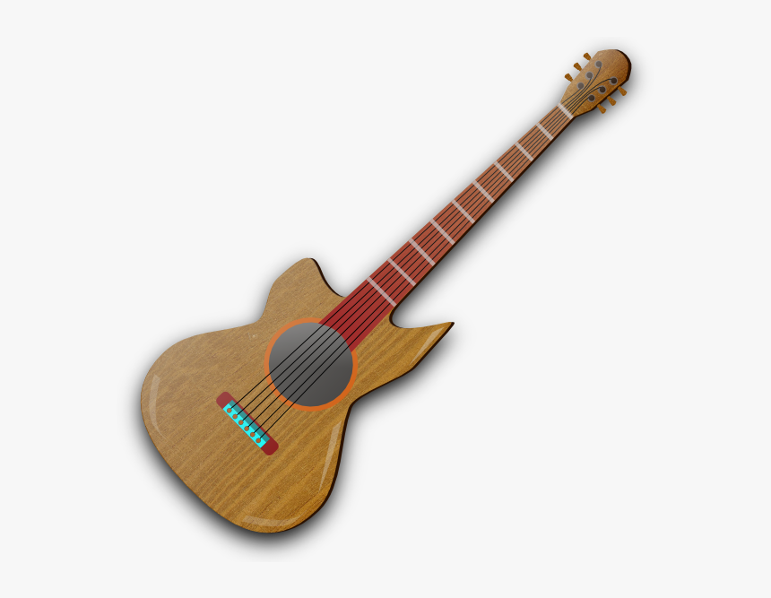 This Free Clip Arts Design Of Wooden Guitar Png - Gitar Müzik Aleti, Transparent Png, Free Download