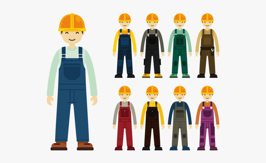 Construction Worker Silhouette Png - Cartoon Construction Worker Png, Transparent Png, Free Download