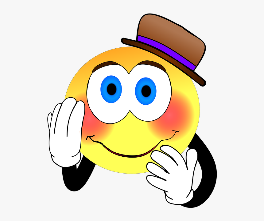 Clown Hat, Hat Smiley, Embarrassed, Shy, Embarrassment - Put Your Foot In Your Mouth Meaning, HD Png Download, Free Download