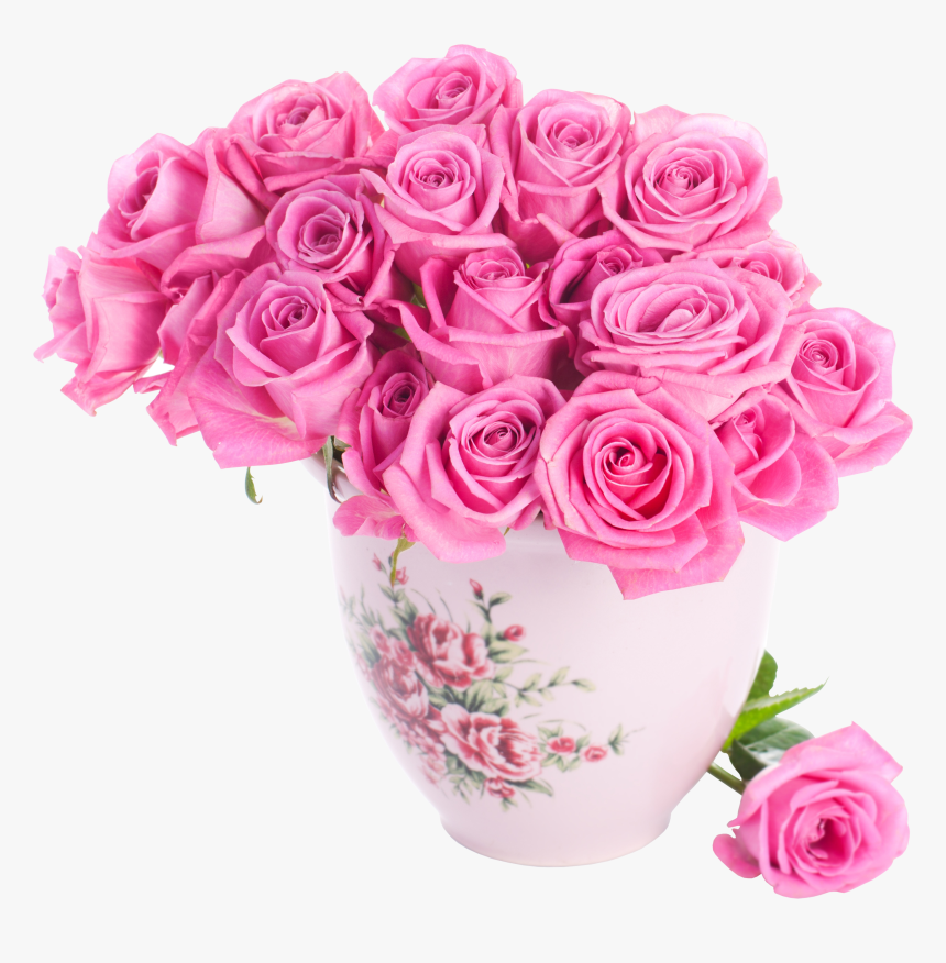 Transparent Beautiful Flower Vase With Flowers Png - Flower Images Pink Colour, Png Download, Free Download