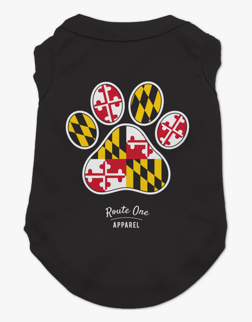 Maryland Paw Print / Dog Shirt - Maryland State Flag, HD Png Download, Free Download