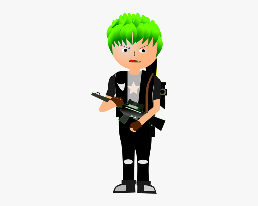 Toy,black Hair,guitarist - Cartoon, HD Png Download, Free Download