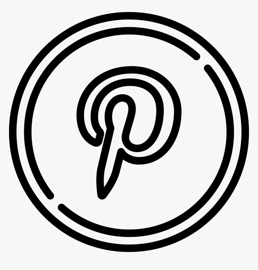 Pinterest - Facebook White Outline Logo, HD Png Download, Free Download