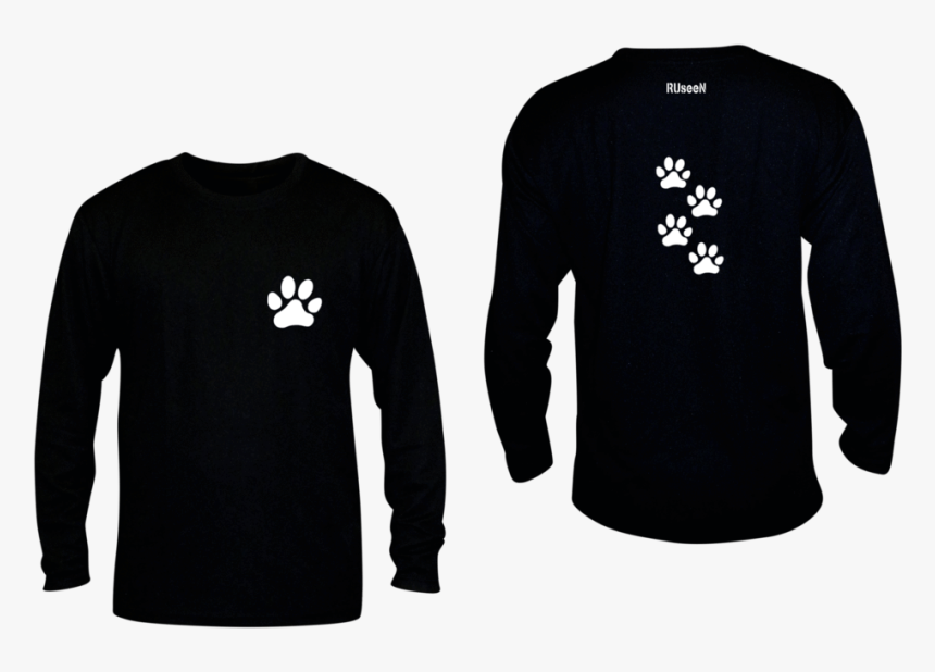 Long Sleeve Shirt With Paw Print, HD Png Download, Free Download