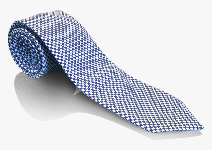 Navy/ White Houndstooth Neck Tie - Belt, HD Png Download, Free Download