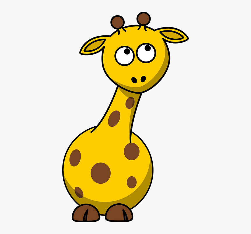 Cartoon Giraffe Free Vector Graphic Baby Giraffe Cute - Cartoon Giraffes, HD Png Download, Free Download