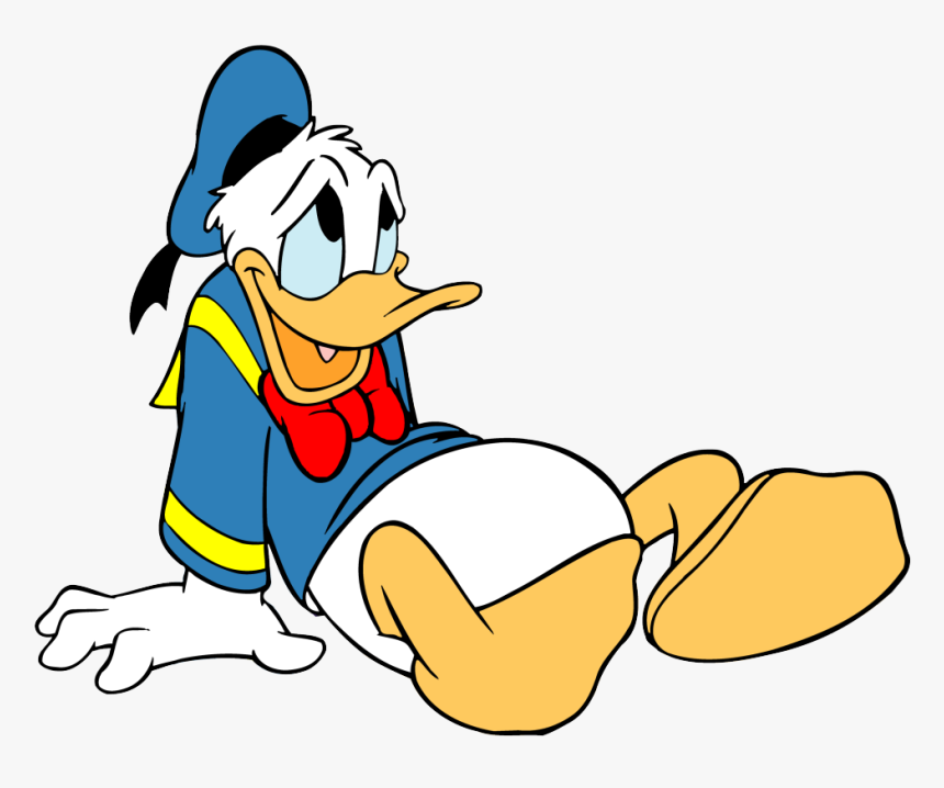 Donald Duck Png Image - Donald Duck Sitting Down, Transparent Png, Free Download