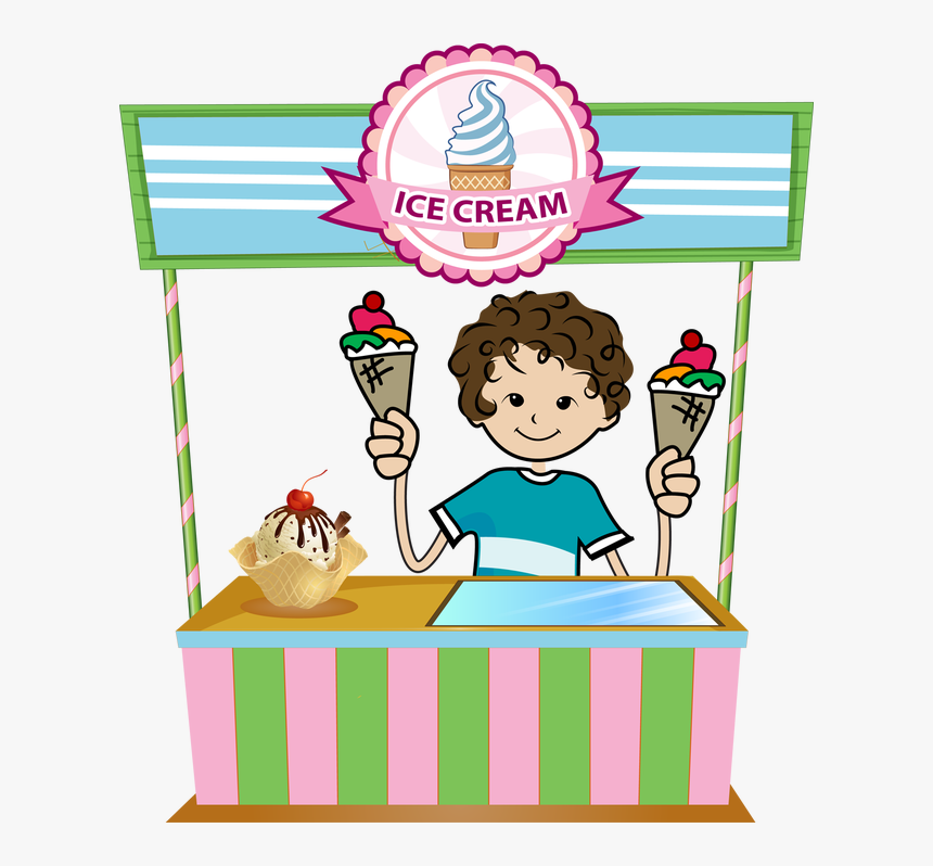 28 Collection Of Stand Clipart - Ice Cream Shop Png, Transparent Png, Free Download