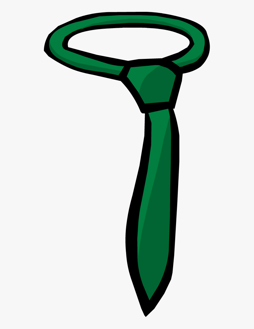 Tie Clipart Green Tie - Club Penguin Blue Tie, HD Png Download, Free Download