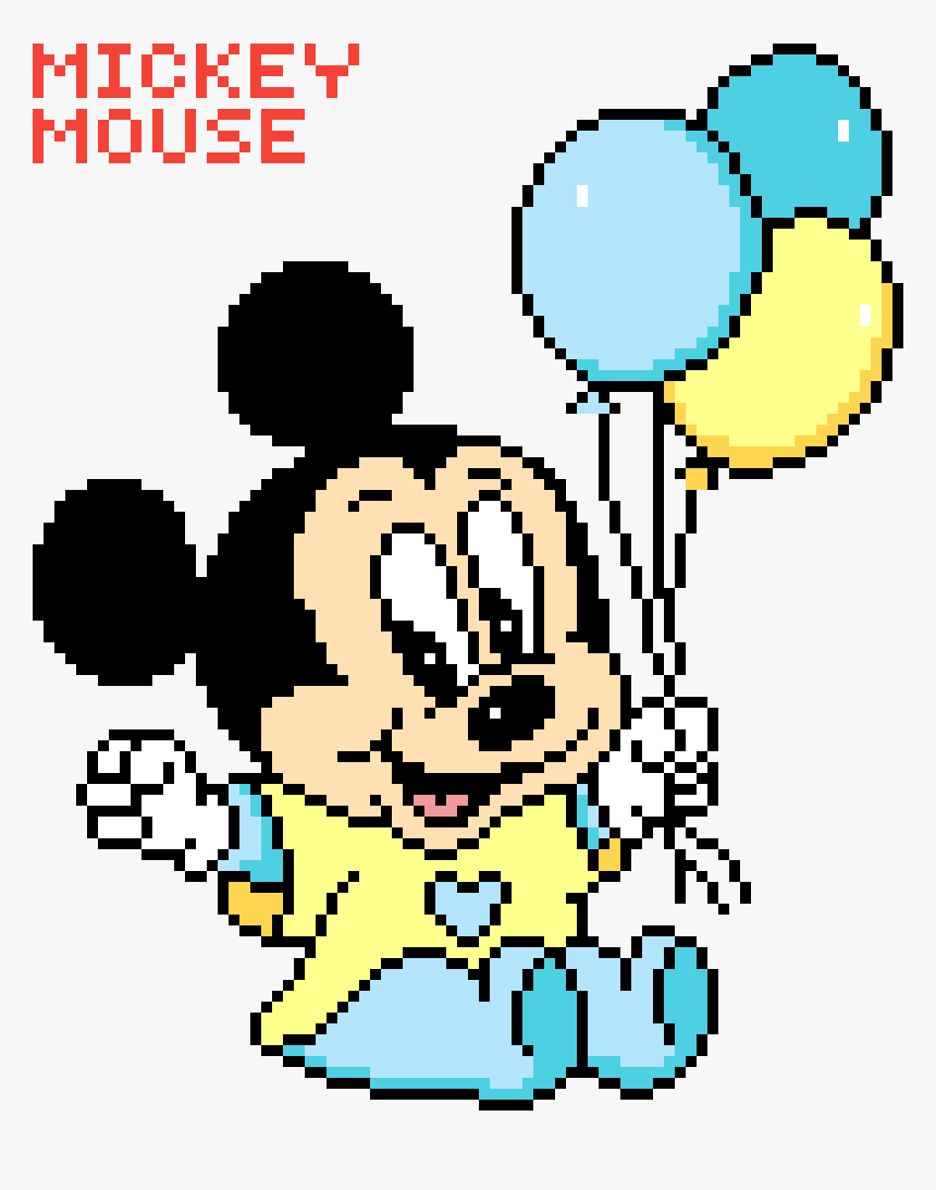 Transparent Pixel Mouse Png - Pixel Art Mickey Bebe, Png Download, Free Download