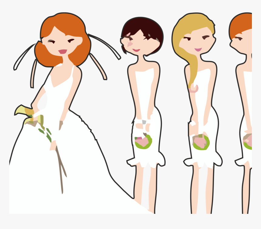 Funny Bridesmaid Cliparts - Bridesmaids Clipart Transparent, HD Png Download, Free Download