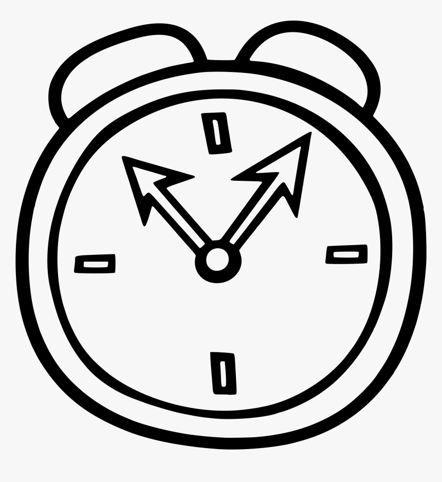 Clock Clipart Black And White - Clock Clipart, HD Png Download, Free Download