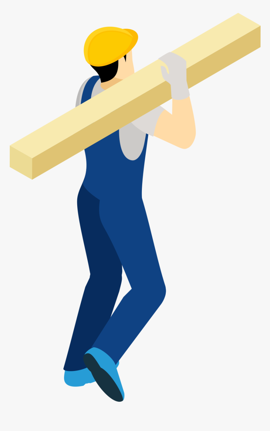 Vector Construction Workers Back 9391600 Transprent - Clipart Factory Worker, HD Png Download, Free Download