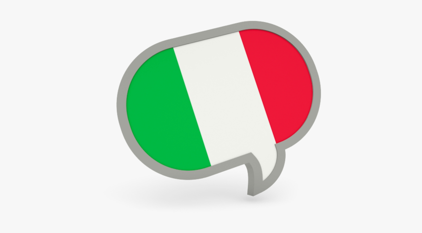 Speech Bubble Icon - Italian Flag Speech Bubble, HD Png Download, Free Download