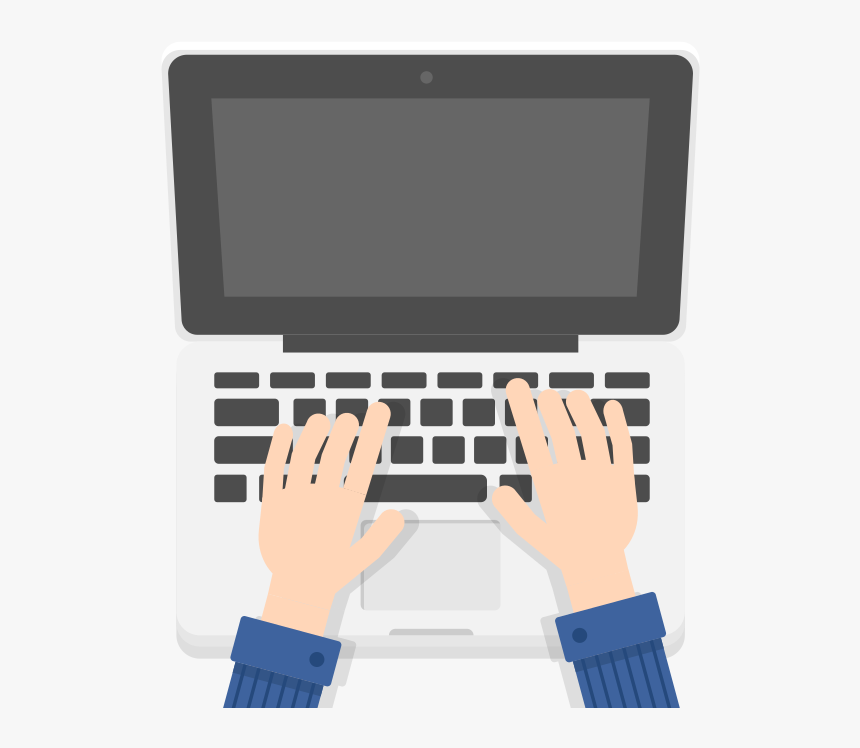 Computer-keyboard - Typing On Laptop Png, Transparent Png, Free Download