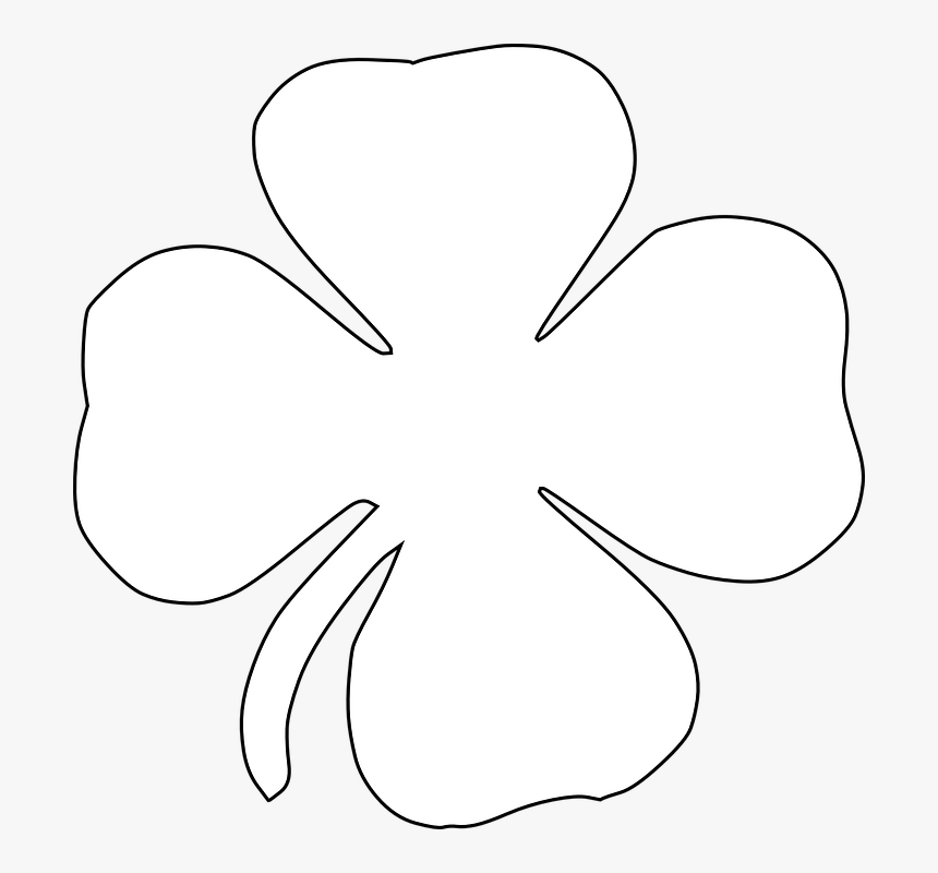 Clover, Four-leaf Clover, Luck, Lucky, Shamrock - 4 Leaved Clover Clip Art, HD Png Download, Free Download