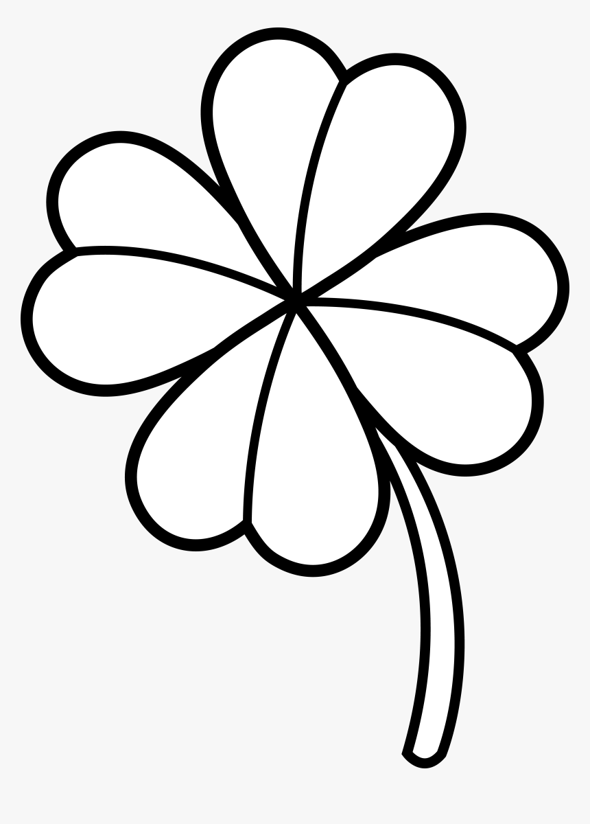 4 Leaf Clover Hd Photo Clipart - Four Leaf Clover Line Art, HD Png Download, Free Download