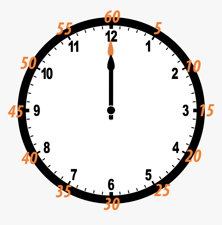 Clock Clip Art Blank - 11 45 On A Clock, HD Png Download, Free Download