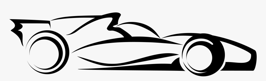 Car Auto Racing Vector Transprent Png Free - Formula One Simple Drawing, Transparent Png, Free Download