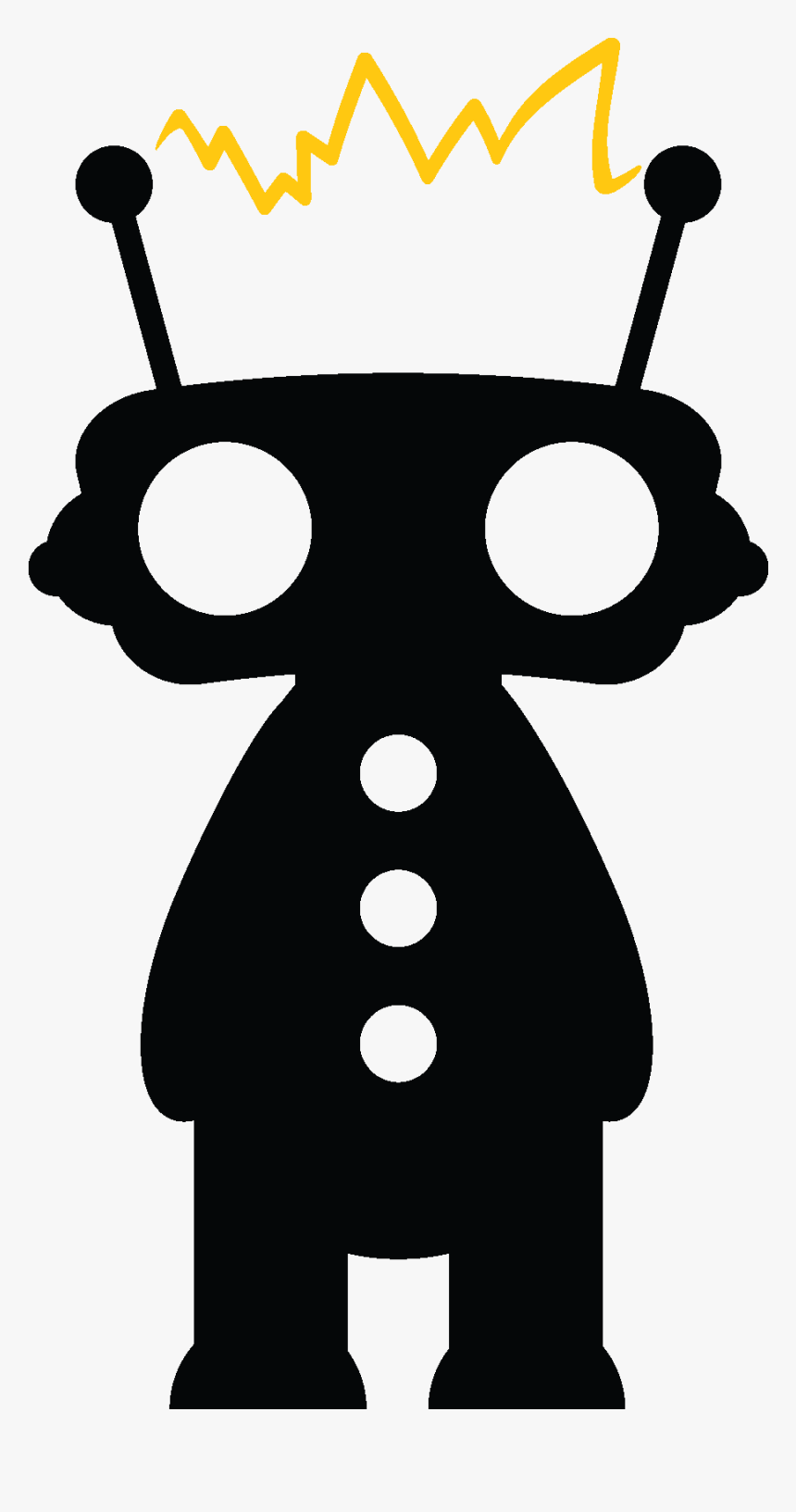 Cute Robot Png - Robot With Antenna, Transparent Png, Free Download