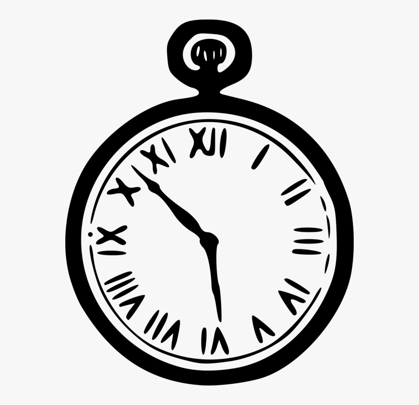 Line Art,silhouette,home Accessories - Pocket Watch Clip Art Png, Transparent Png, Free Download