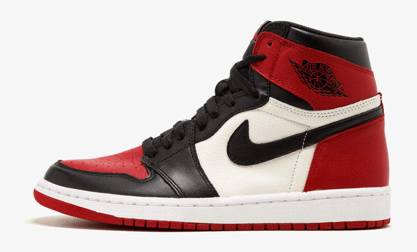 Air Jordan 1 Retro High Og “bred Toe” - Nike Air Jordan 1 Png, Transparent Png, Free Download