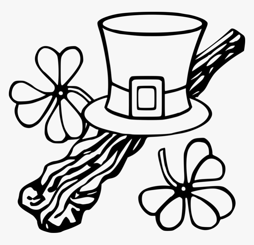 Free Black And White Png St Patricks Day March - Free St Patricks Day Clip Art, Transparent Png, Free Download
