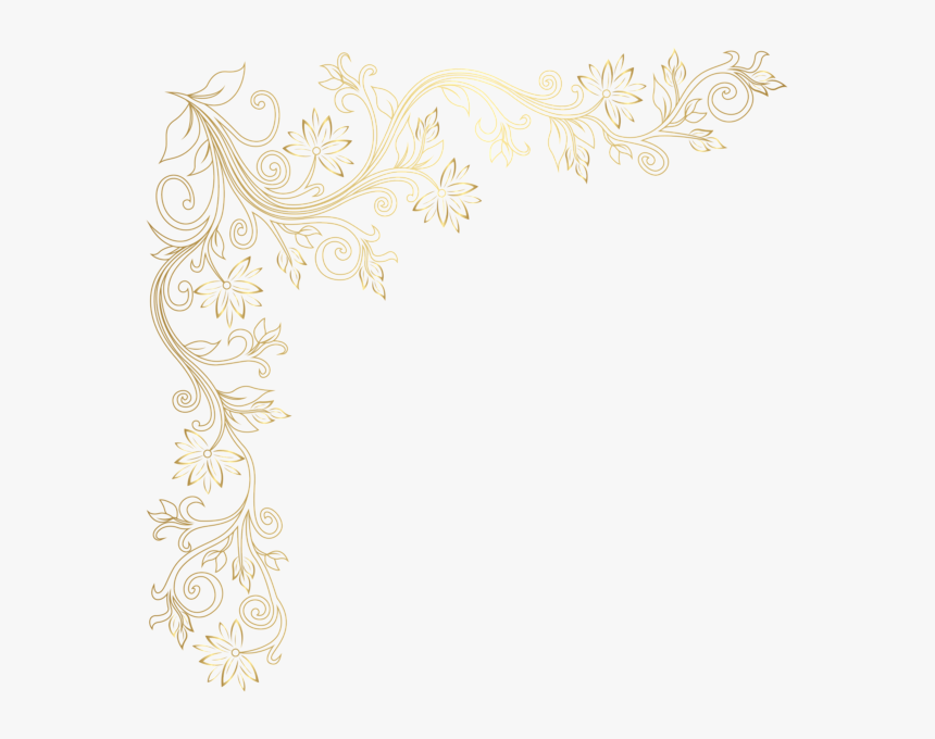 Transparent Gold Corner Border Png - Transparent Background Corner Transparent Designs, Png Download, Free Download